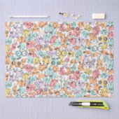 Papier Mousseline Motif d'anniversaire coloré (Artisanat)