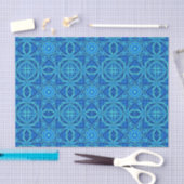 Papier Mousseline Motif d'aquarelle Abstrait - Denim Blue (Artisanat)