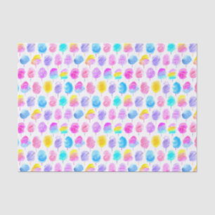 Papier Mousseline Motif d'aquarelle couleur Coton Candy