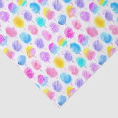 Papier Mousseline Motif d'aquarelle couleur Coton Candy (Détail)