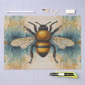 Papier Mousseline Motif d'aquarelle d'abeille dynamique (Artisanat)