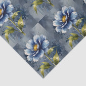 Papier Mousseline Motif d'aquarelle de fleurs bleues (Détail)