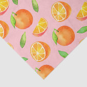 Papier Mousseline Motif d'aquarelle de fruit d'oranges d'agrume (Détail)