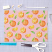 Papier Mousseline Motif d'aquarelle de fruit d'oranges d'agrume (Artisanat)