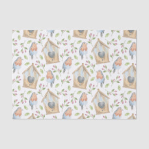 Papier Mousseline Motif d'aquarelle de la maison d'oiseaux