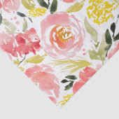 Papier Mousseline Motif d'aquarelle fleurie vive (Détail)