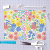 Papier Mousseline Motif d'aquarelle florale (Artisanat)