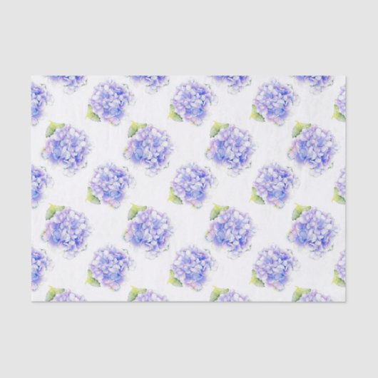 Papier Mousseline Motif d'aquarelle Hydrangea (Recto)