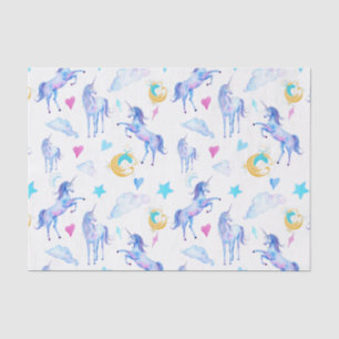Papier Mousseline Motif d'aquarelle magique Unicorn Design Imaginair