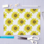 Papier Mousseline Motif d'aquarelle numérique de tournesol (Artisanat)