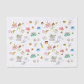 Papier Mousseline Motif d'aquarelle Tea Time (Recto)