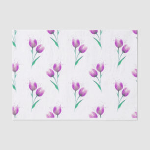 Papier Mousseline Motif d'aquarelle violet rose