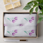 Papier Mousseline Motif d'aquarelle violet rose (Cadeau)