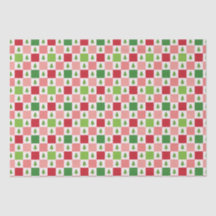 Motif d'arbre de Noël - Rouge, rose, vert
