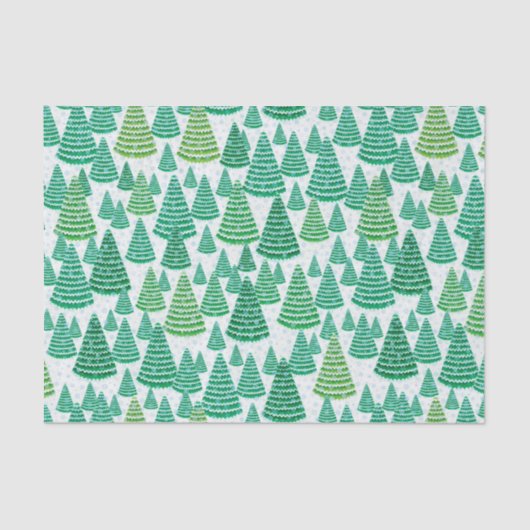 Papier Mousseline Motif d'arbres de Noël de Milou (Recto)