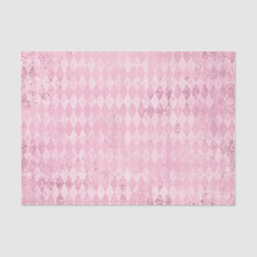 Papier Mousseline Motif d'arlequin rose (Recto)
