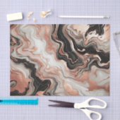 Papier Mousseline Motif d'art du Marbre blanc d'or rose gris noir (Artisanat)