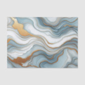 Papier Mousseline Motif d'art en marbre bleu clair gris Turquoise fo (Recto)