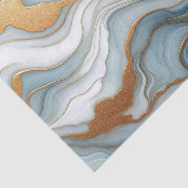 Papier Mousseline Motif d'art en marbre bleu clair gris Turquoise fo (Détail)