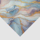 Papier Mousseline Motif d'art en marbre bleu violet rose (Détail)