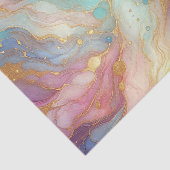 Papier Mousseline Motif d'art en marbre rose violet Turquoise Aqua B (Détail)