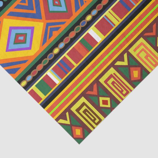 Papier Mousseline Motif d'art ethnique en Afrique (Détail)