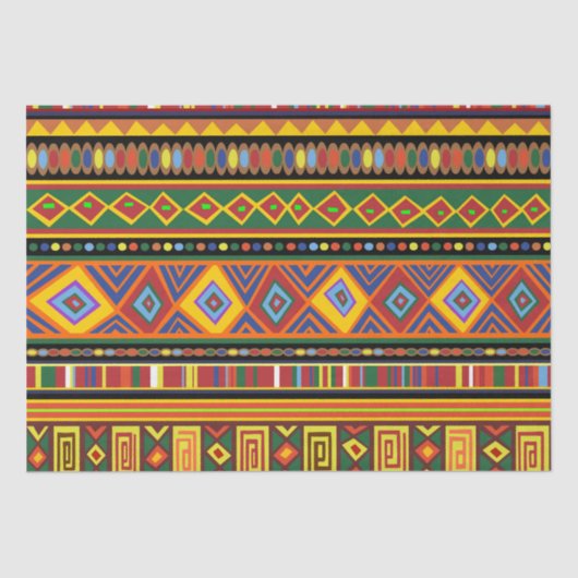 Papier Mousseline Motif d'art ethnique en Afrique (Recto)