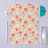 Papier Mousseline Motif d'art floral chic français élégant (Artisanat)