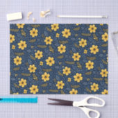 Papier Mousseline Motif d'art floral méditerranéen élégant (Artisanat)