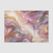 Papier Mousseline Motif d'art Marbre blanc rose foncé violet or (Recto)