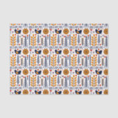 Papier Mousseline Motif d'art populaire d'oiseau d'automne (Recto)