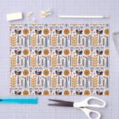 Papier Mousseline Motif d'art populaire d'oiseau d'automne (Artisanat)