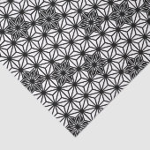Papier Mousseline Motif d'Asanoha de Japonais - blanc et noir (Détail)