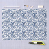 Papier Mousseline Motif Daschund Dog Blue Toile (Artisanat)