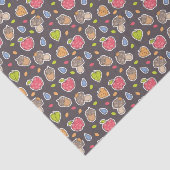 Papier Mousseline motif d'automne (Détail)