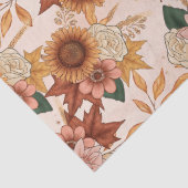 Papier Mousseline Motif d'automne Soft Boho (Détail)