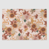 Papier Mousseline Motif d'automne Soft Boho (Recto)