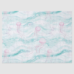 Papier Mousseline Motif d'aventure sous-marine de méduse