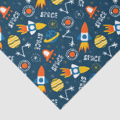 Papier Mousseline Motif d'aventures spatiales colorées (Détail)