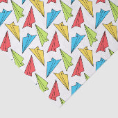 Papier Mousseline Motif d'avions en papier coloré (Détail)