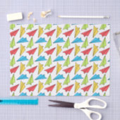 Papier Mousseline Motif d'avions en papier coloré (Artisanat)