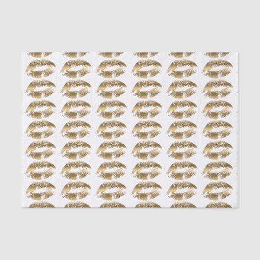 Papier Mousseline Motif de baiser d'or (Recto)