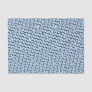 Papier Mousseline Motif de baleines bleues - par Jago