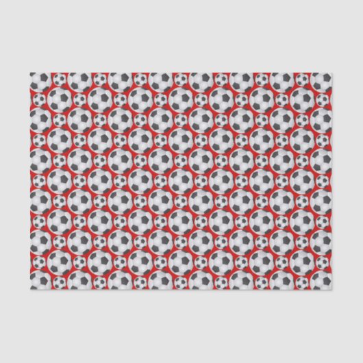 Papier Mousseline Motif de balle de football (Recto)