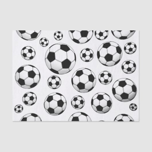 Papier Mousseline Motif de ballon de football (Recto)