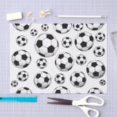 Papier Mousseline Motif de ballon de football (Artisanat)