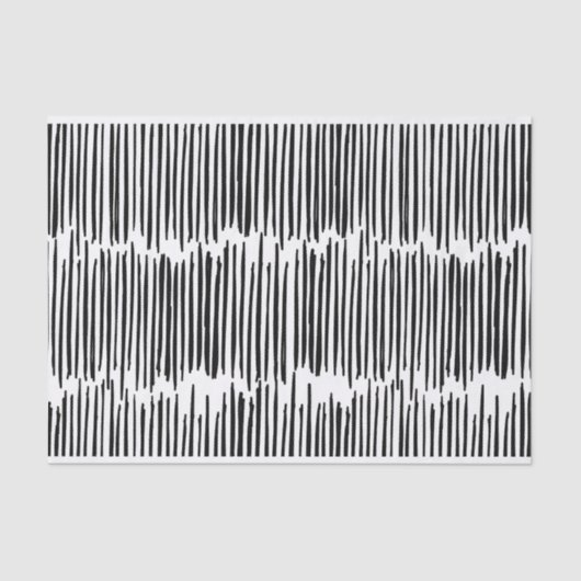 Papier Mousseline Motif de bande Abstrait noir et blanc (Recto)