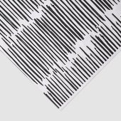 Papier Mousseline Motif de bande Abstrait noir et blanc (Détail)