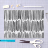 Papier Mousseline Motif de bande Abstrait noir et blanc (Artisanat)