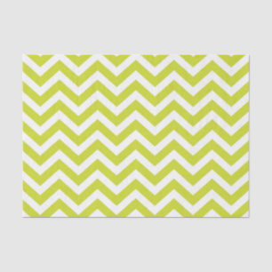 Papier Mousseline Motif de bande vert Chevron